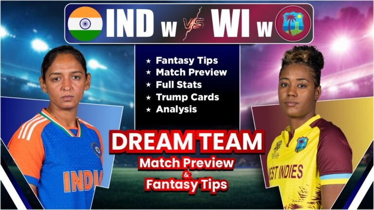 IN w vs WI w Dream11 Team Prediction, Player Stats, Possible and Fantasy Tips