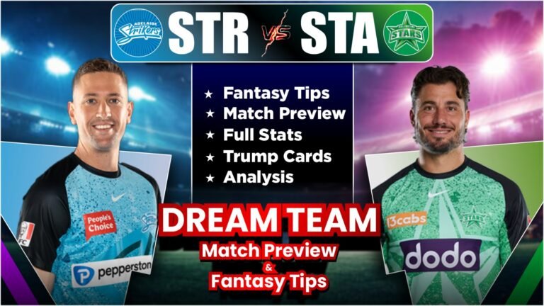 STR vs STA Dream11 Team Prediction, Player Stats, Possible 11, and Fantasy Tips