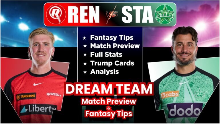STA vs REN Dream11 Team Today Prediction, Match Info, Playing11, Pitch Report, Stats and Analysis