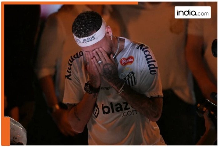 Neymar Jr. gets EMOTIONAL after return to boyhood club Santos FC in Brazil