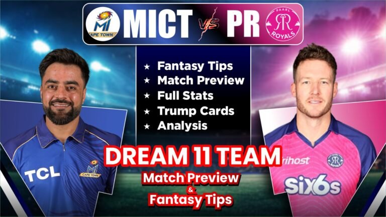 MICT vs PR Dream11 Tips, Fantasy Prediction, Player Stats, Matchups, Dream11 Team