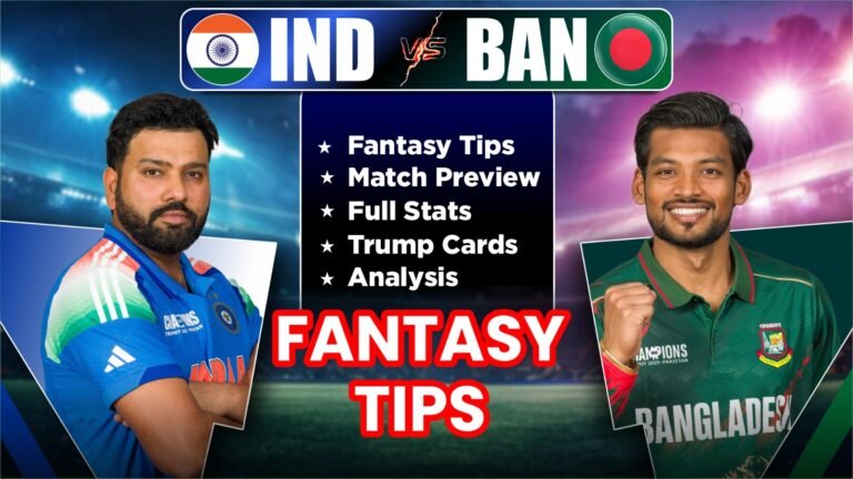 IND vs BAN Dream11 Tips, Fantasy Prediction, Player Stats, Matchups, Dream11 Team