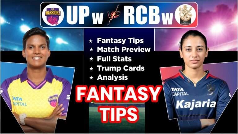 BLR W vs UP W Fantasy Team Prediction Today, RCB W vs UP W Team of Dream11: Player Stats, Possible 11