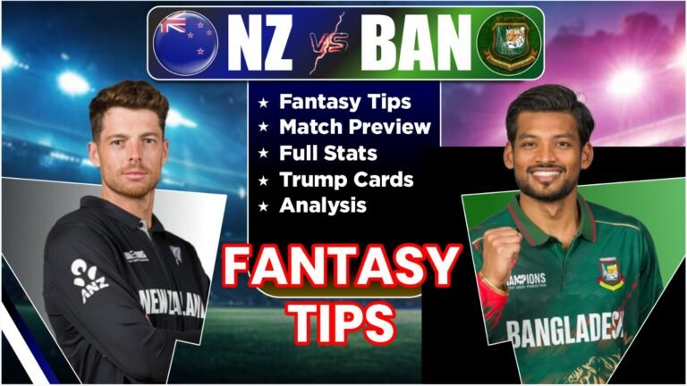 NZ vs BAN Dream11 Tips, Fantasy Prediction, Player Stats, Matchups, Dream11 Team