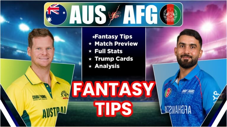 Afghanistan vs Australia Dream11, Fantasy Tips, Stats and Analysis