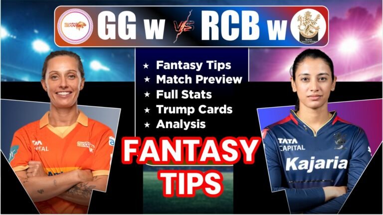 BLR W vs GG W Fantasy Team Prediction Today, RCB W vs GG W Team of Dream11: Player Stats, Possible 11