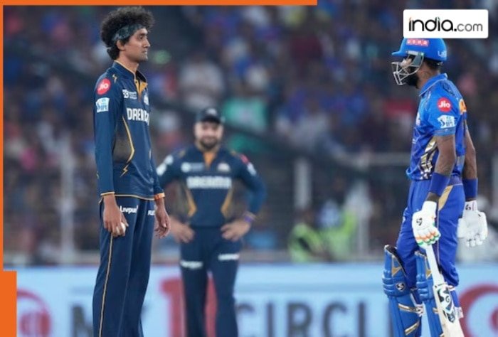 Hardik Pandya charges at Sai Kishore after a furious stare in heated exchange of words in MI vs GT IPL clash