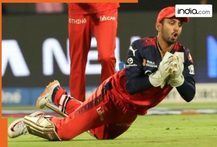 Jitesh Sharma takes Stunning high catch to dismiss Jake Fraser-McGurk during RCB vs DC match in IPL 2025