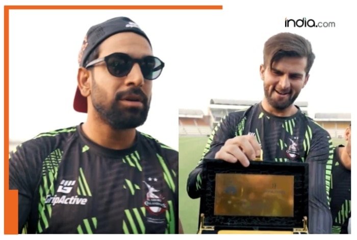Shaheen Shah Afrid gets 24K gold-plated iPhone 16 pro from PSL team, Haris Rauf says, ‘unfair’