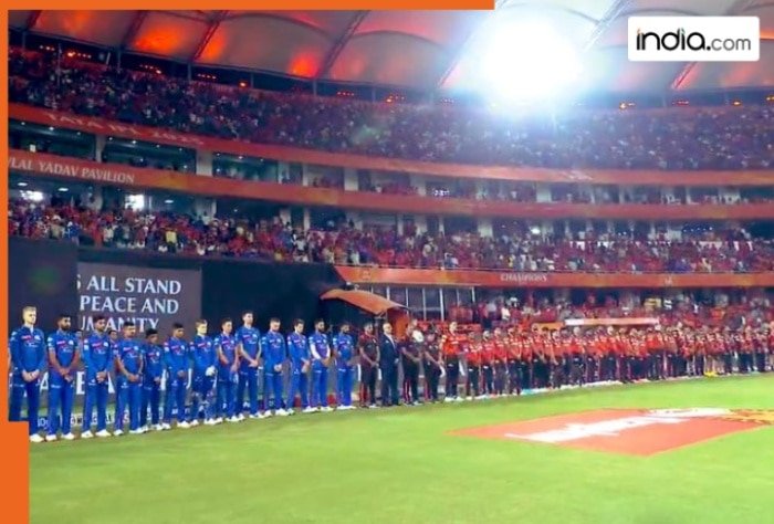SRH and MI players observe one-minute silence to pay tribute to Pahalgam terror attack victims, WATCH