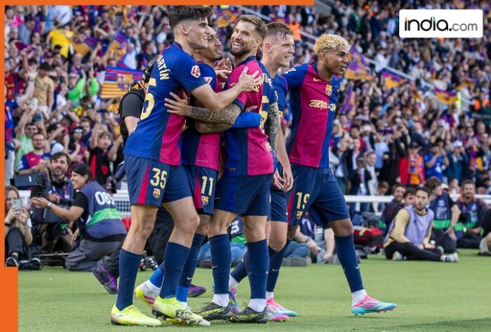 Kylian Mbappe’s hat-trick in vain as Barcelona run riot in 4-3 victory