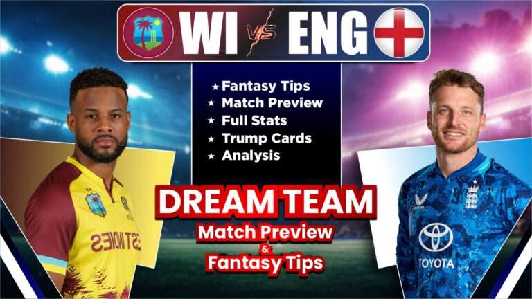 West Indies vs England 2nd T2OI Dream11, Fantasy Tips, Stats and Analysis