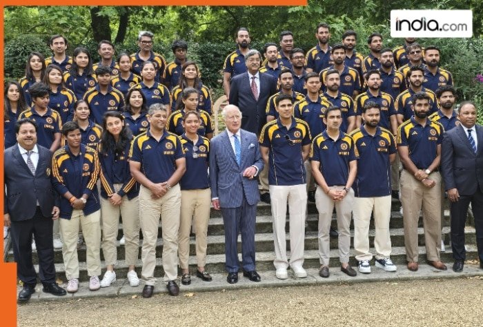 King Charles III meets Shubman Gill and Harmanpreet Kaur’s Team India members, talks about Siraj…, video goes viral