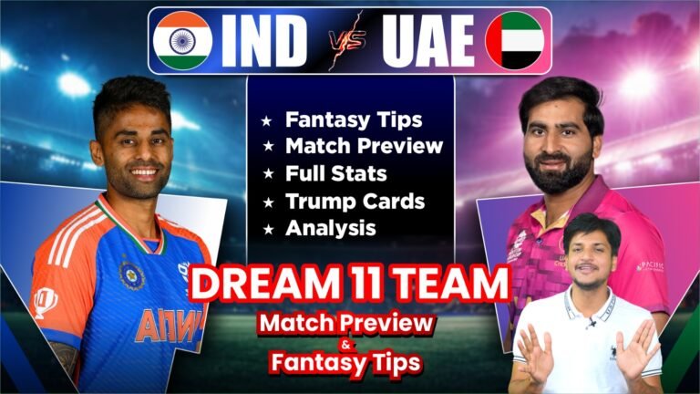 IND vs UAE Dream11 Team Today Prediction: Fantasy Tips, Stats, Playing11, Pitch Report and Analysis